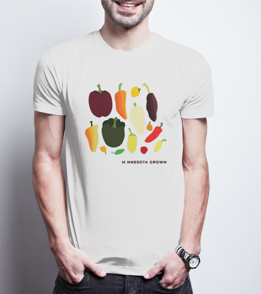 Minnesota Grown Colorful Peppers Variety T-Shirt