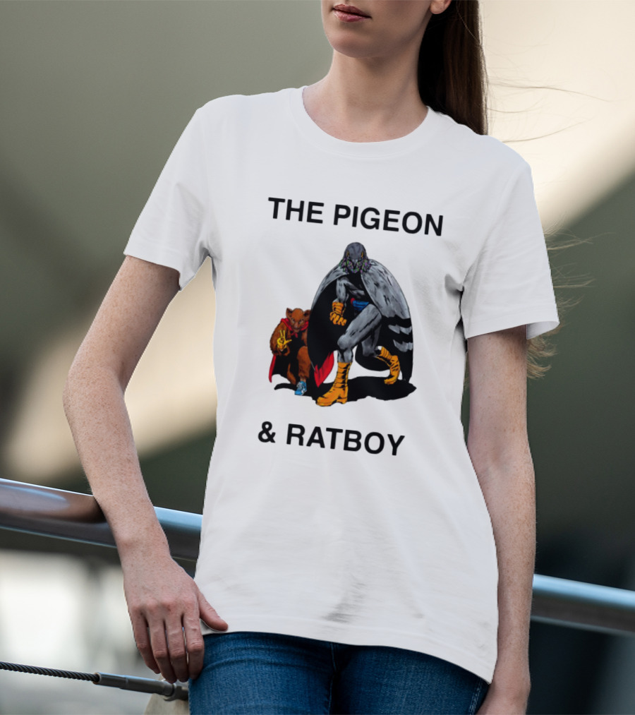 The Pigeon And Ratboy Superhero Duo Graphic T-Shirt