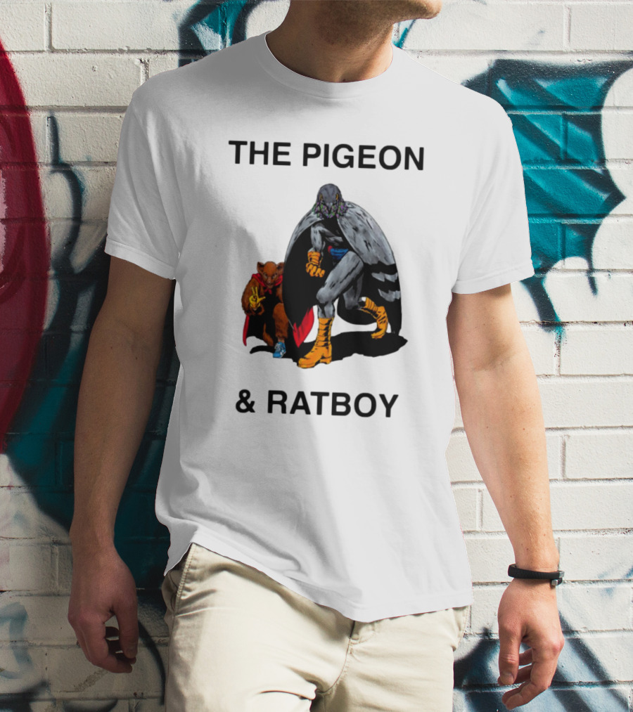 The Pigeon And Ratboy Superhero Duo Graphic T-Shirt