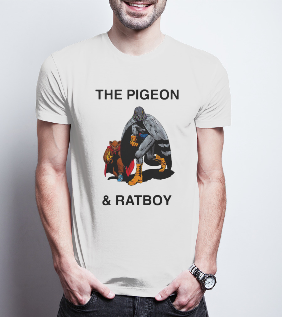 The Pigeon And Ratboy Superhero Duo Graphic T-Shirt