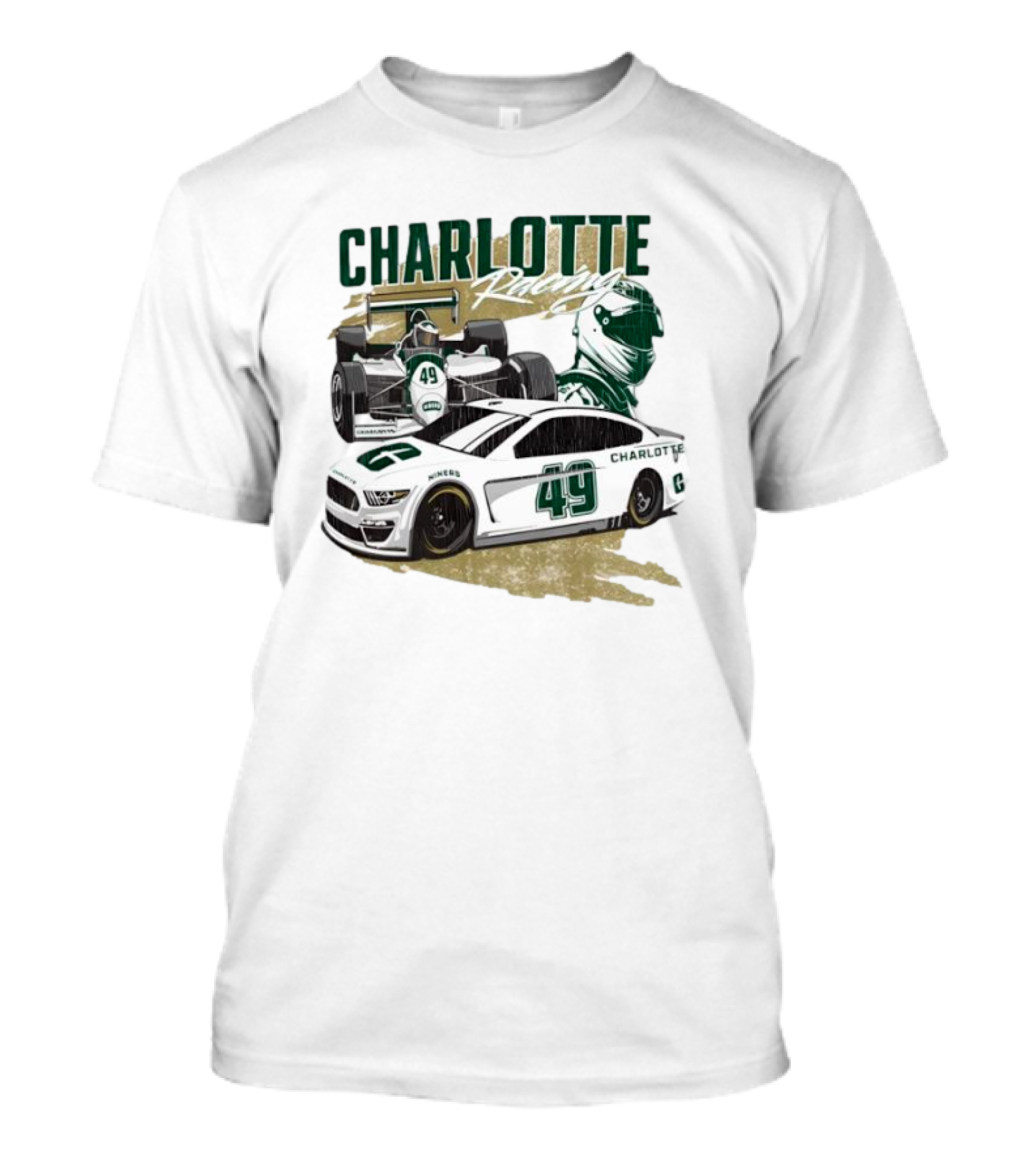 Charlotte Racing Car 49 UNC Niners Racing Team T-Shirt