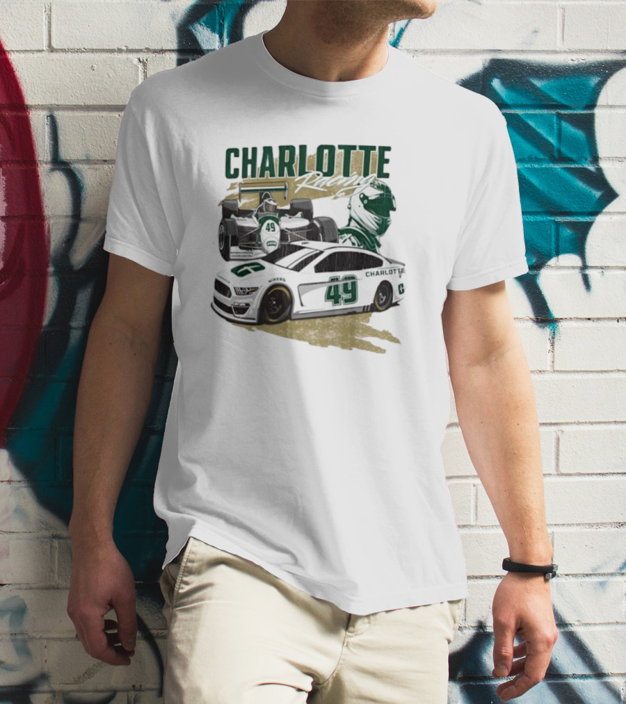 Charlotte Racing Car 49 UNC Niners Racing Team T-Shirt