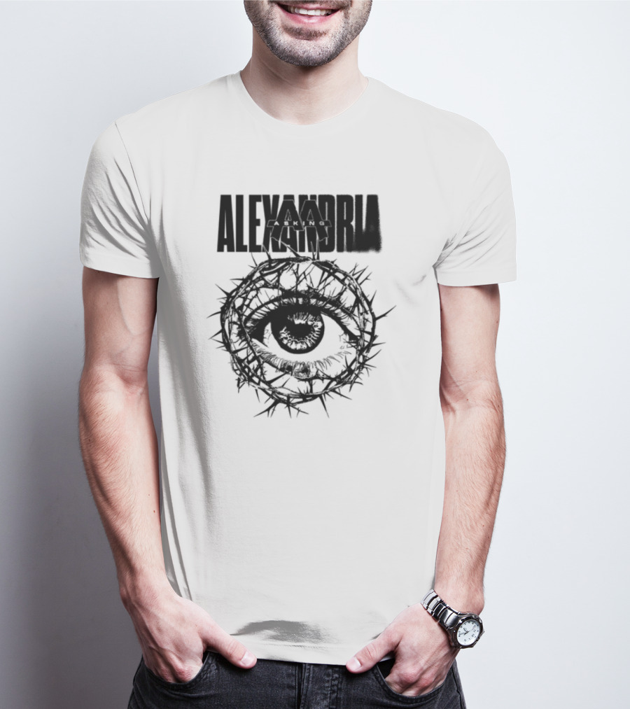 Asking Alexandria Stand Up And Scream Thorn Eye Design T-Shirt