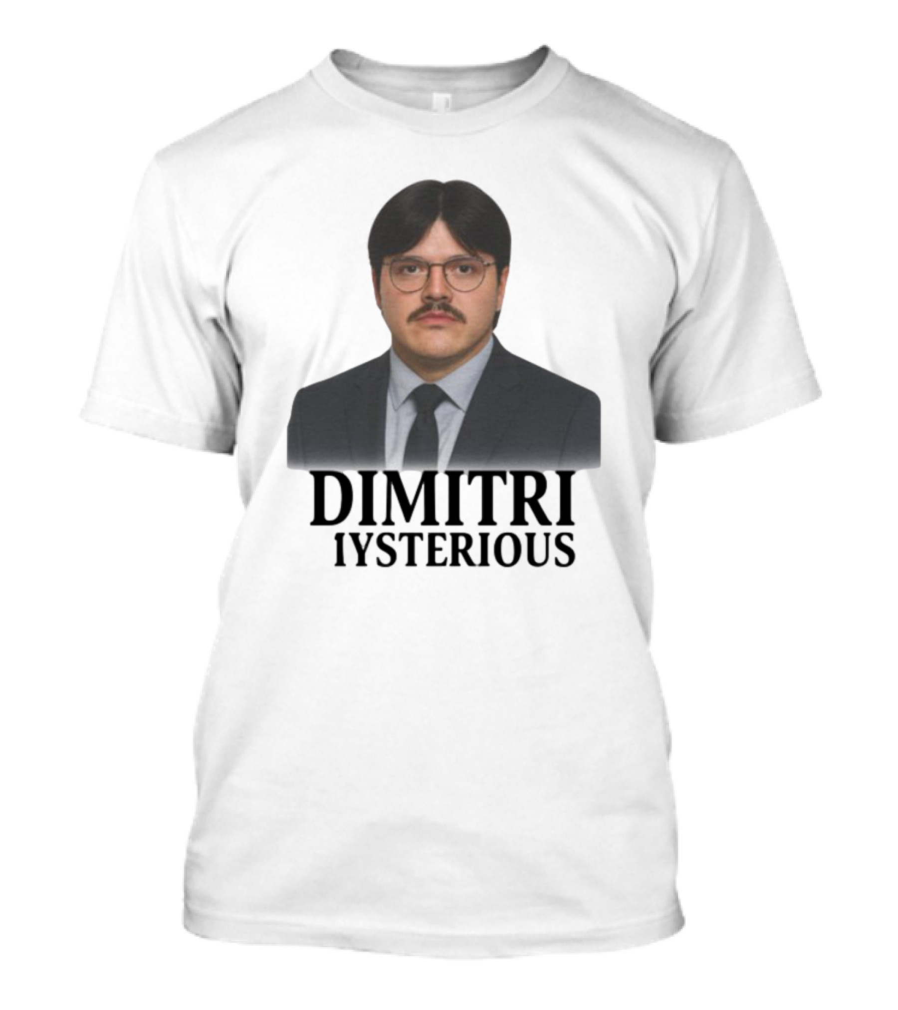 Dimitri Mysterious Suit Glasses Mustache T-Shirt