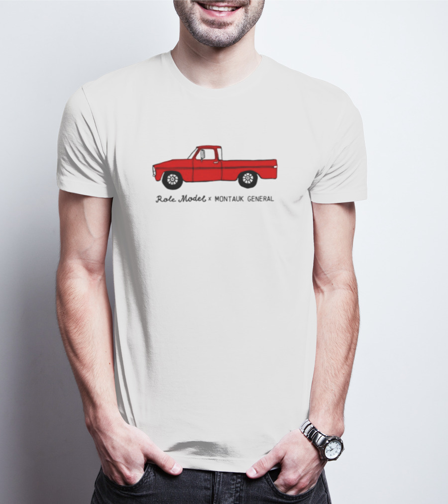Montauk General X Role Model Red Pickup Truck Vintage Style T-Shirt