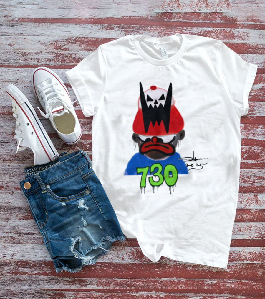 Slawn X Asspizza 730 Masked Character With Red Hat T-Shirt