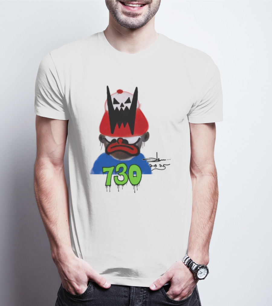 Slawn X Asspizza 730 Masked Character With Red Hat T-Shirt