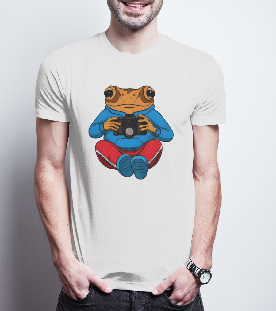 Bad Bunny Sapo Concho Frog With Camera Blue Red Pants T-Shirt