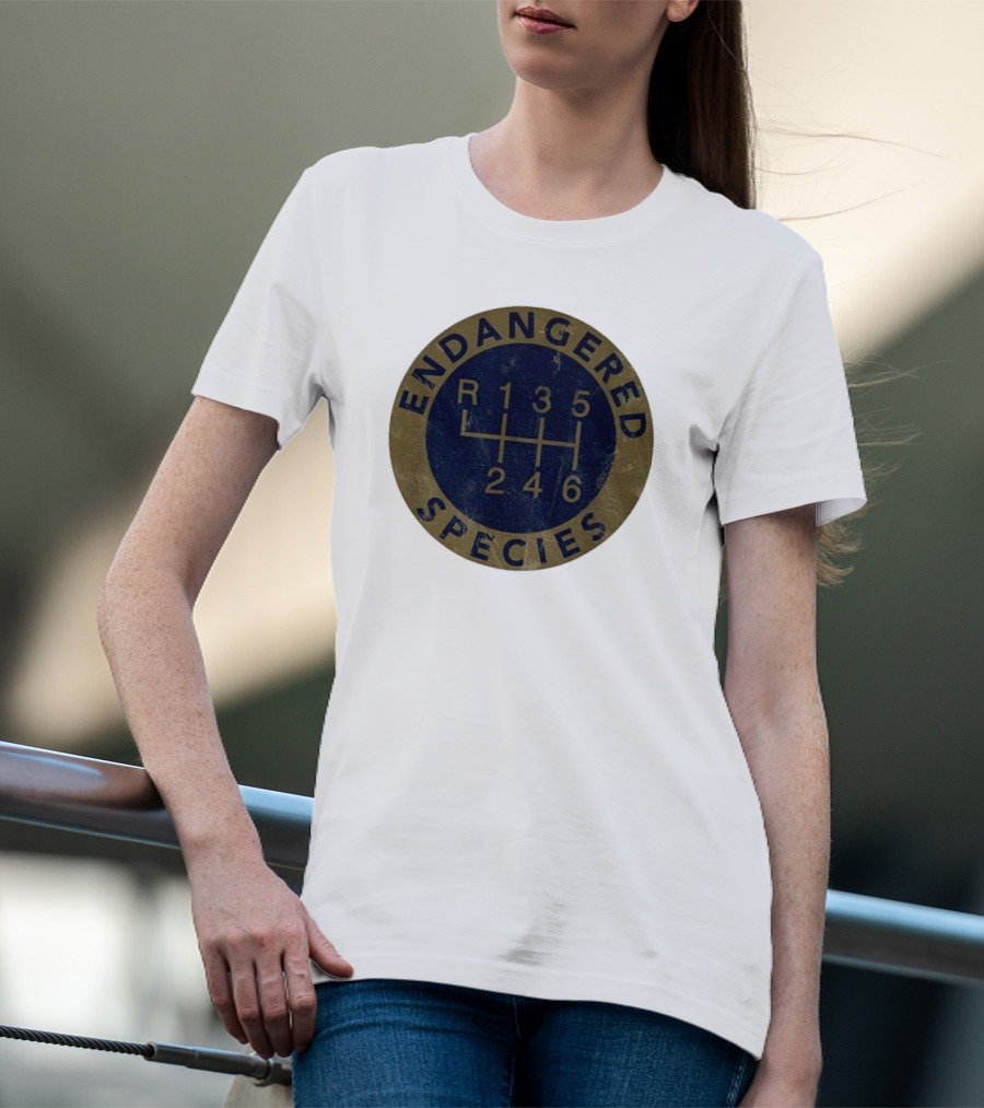 Endangered Species R 135246 Vintage Gear Shift Emblem T-Shirt
