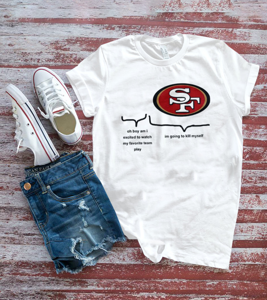 San Francisco 49ers NFL Football SF Oval Enthusiast Excitement T-Shirt