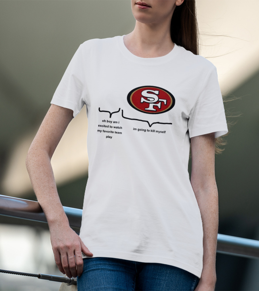 San Francisco 49ers NFL Football SF Oval Enthusiast Excitement T-Shirt