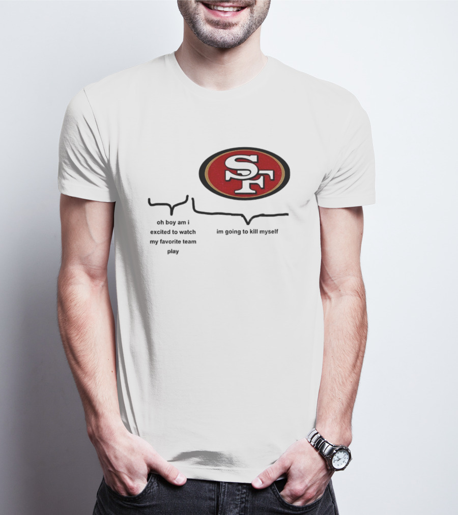 San Francisco 49ers NFL Football SF Oval Enthusiast Excitement T-Shirt