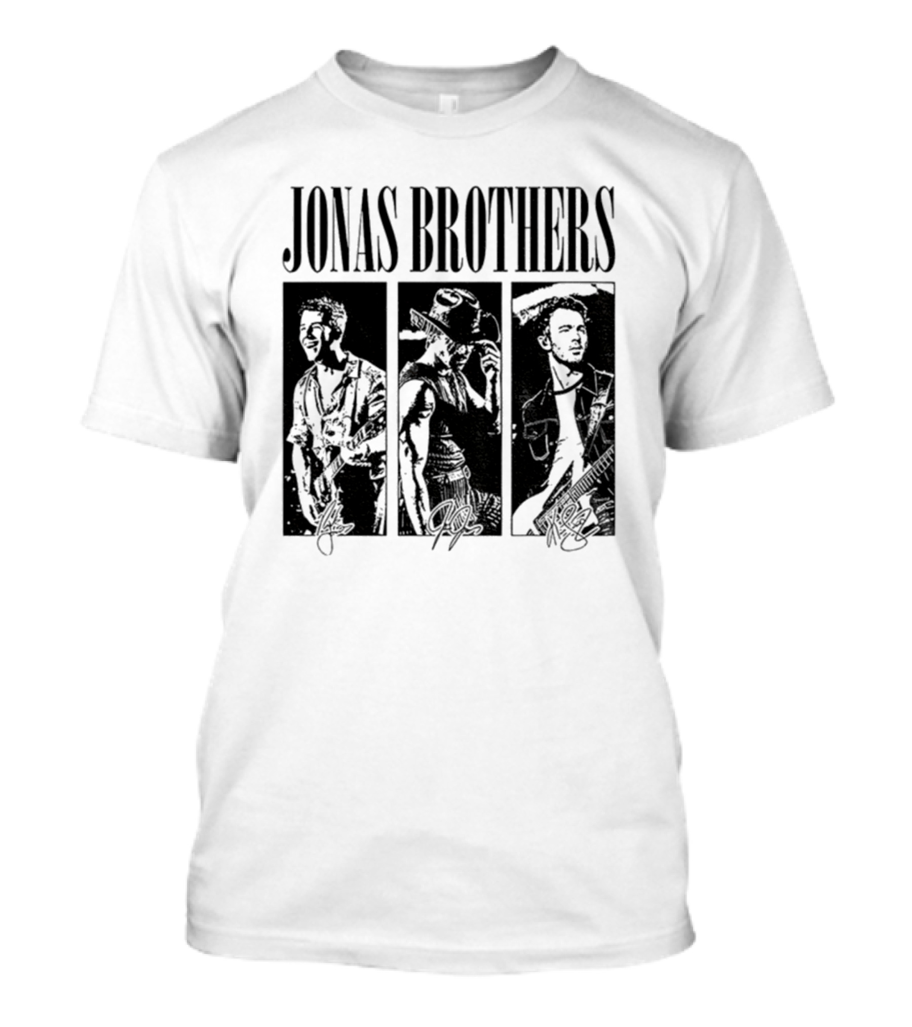 Jonas Brothers Vintage 90's Boy Band Signature Retro Style T-Shirt