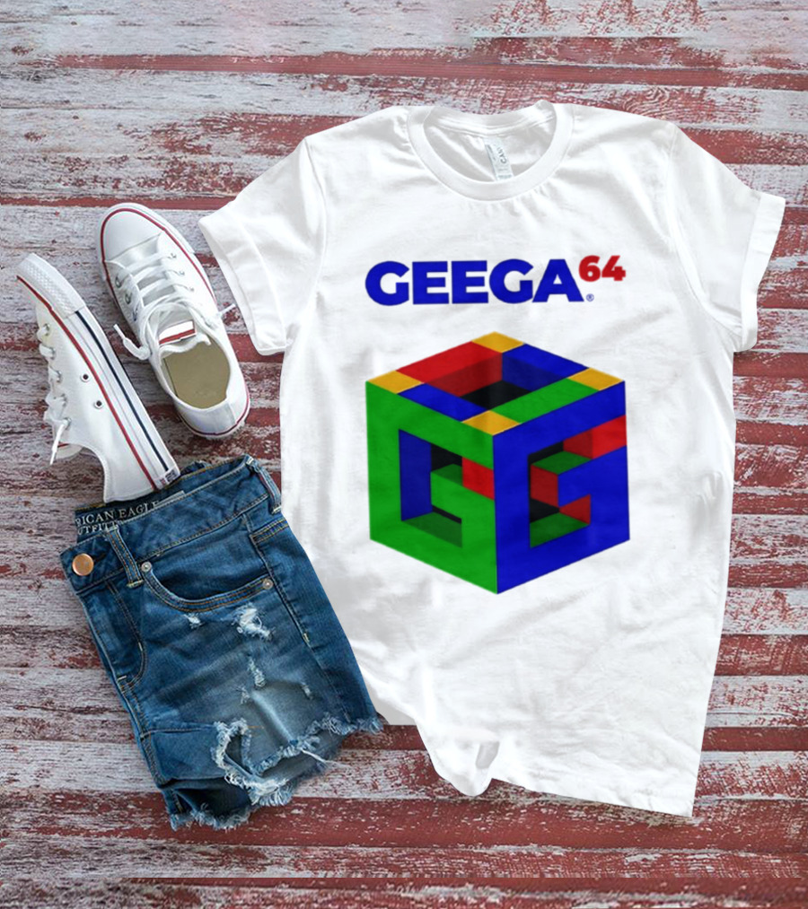 Geega 64 Cube Illusion Design T-Shirt