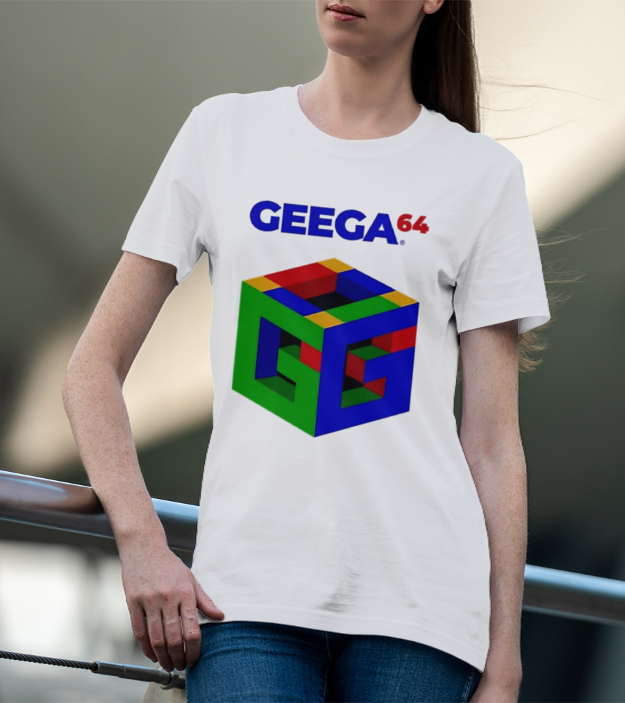 Geega 64 Cube Illusion Design T-Shirt
