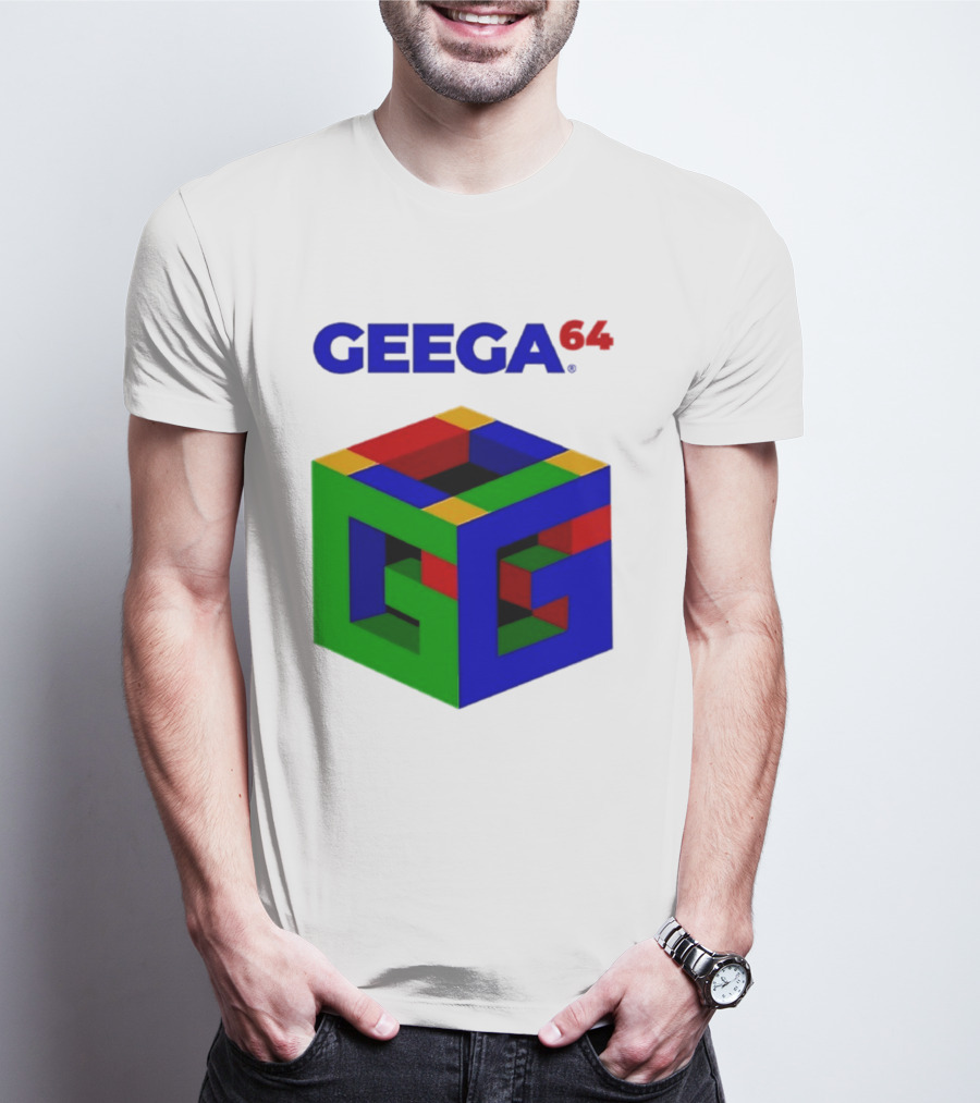 Geega 64 Cube Illusion Design T-Shirt