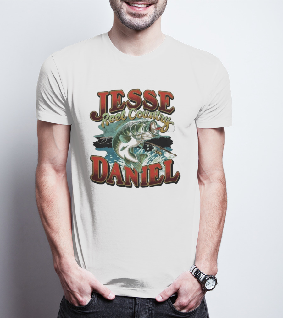 Jesse Daniel Reel Country Fishing Bass And Rod Adventure T-Shirt