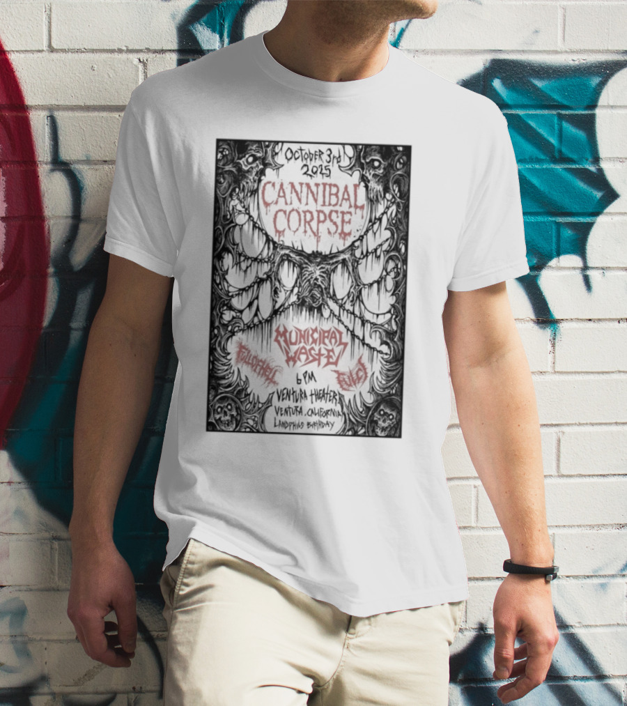 Municipal Waste Live Ventura California October 3 2025 T-Shirt