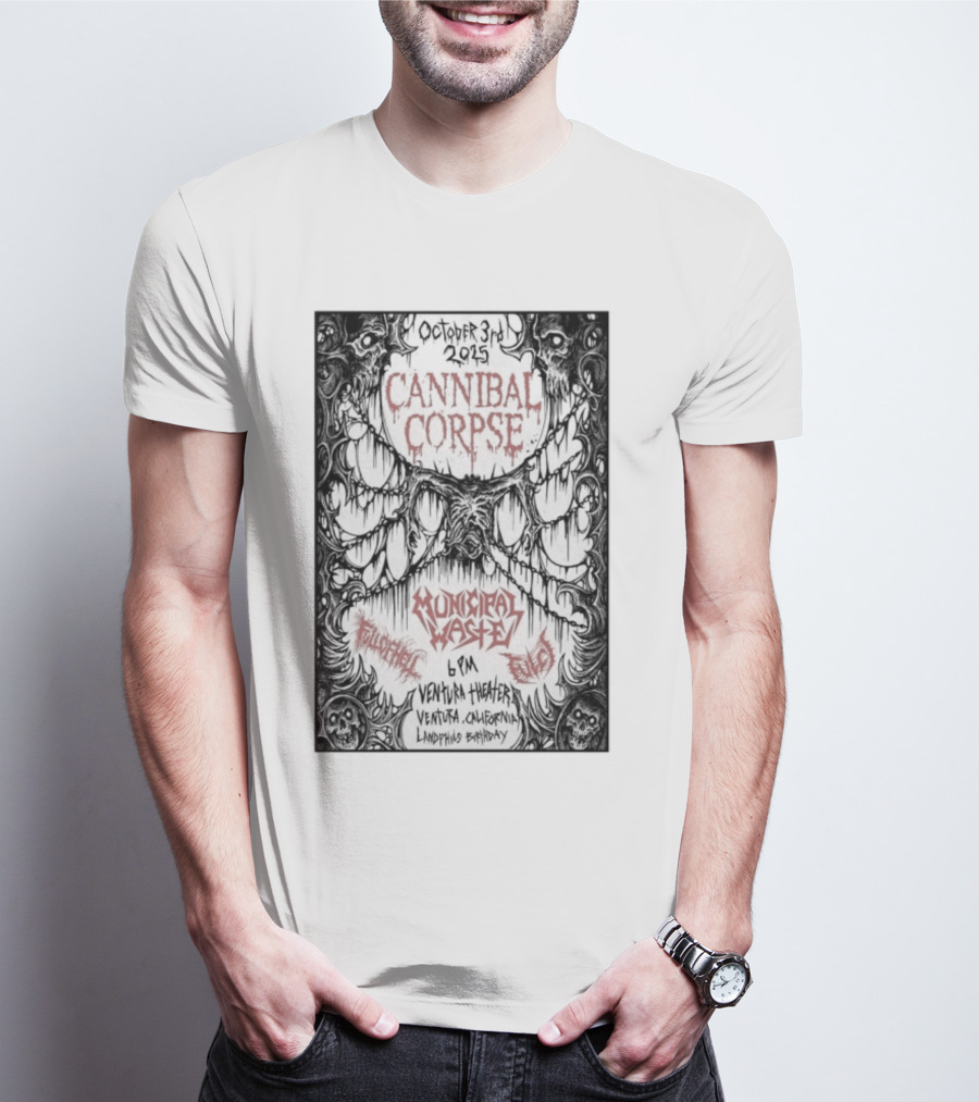 Municipal Waste Live Ventura California October 3 2025 T-Shirt