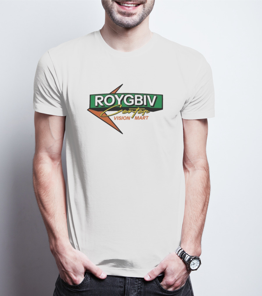 ROYGBIV Center Vision Mart Star Logo Retro Style T-Shirt