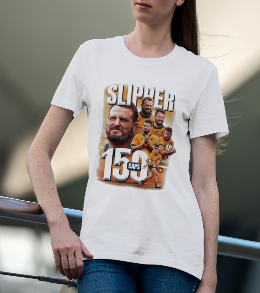 Wallaby Slipper 150 Caps Rugby Milestone Celebration T-Shirt