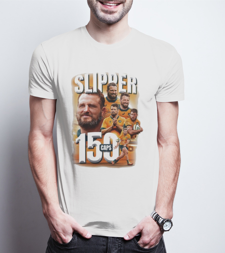 Wallaby Slipper 150 Caps Rugby Milestone Celebration T-Shirt