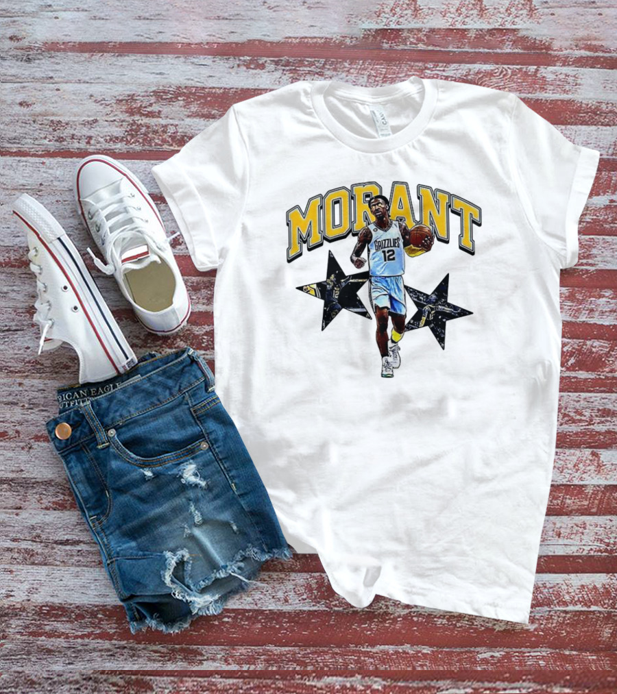 Morant Grizzlies Number 12 NBA Basketball Star T-Shirt