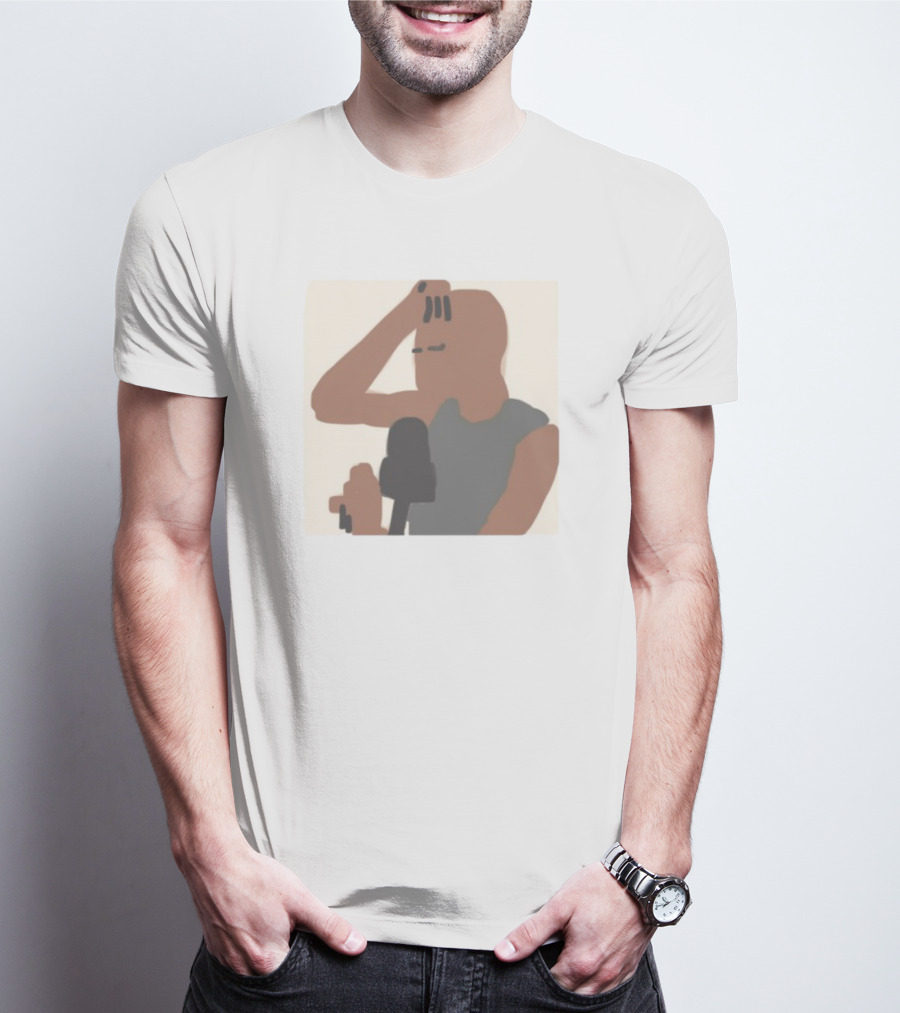 Artems Stickers The Concept Iconic Bald Figure And Microphone T-Shirt