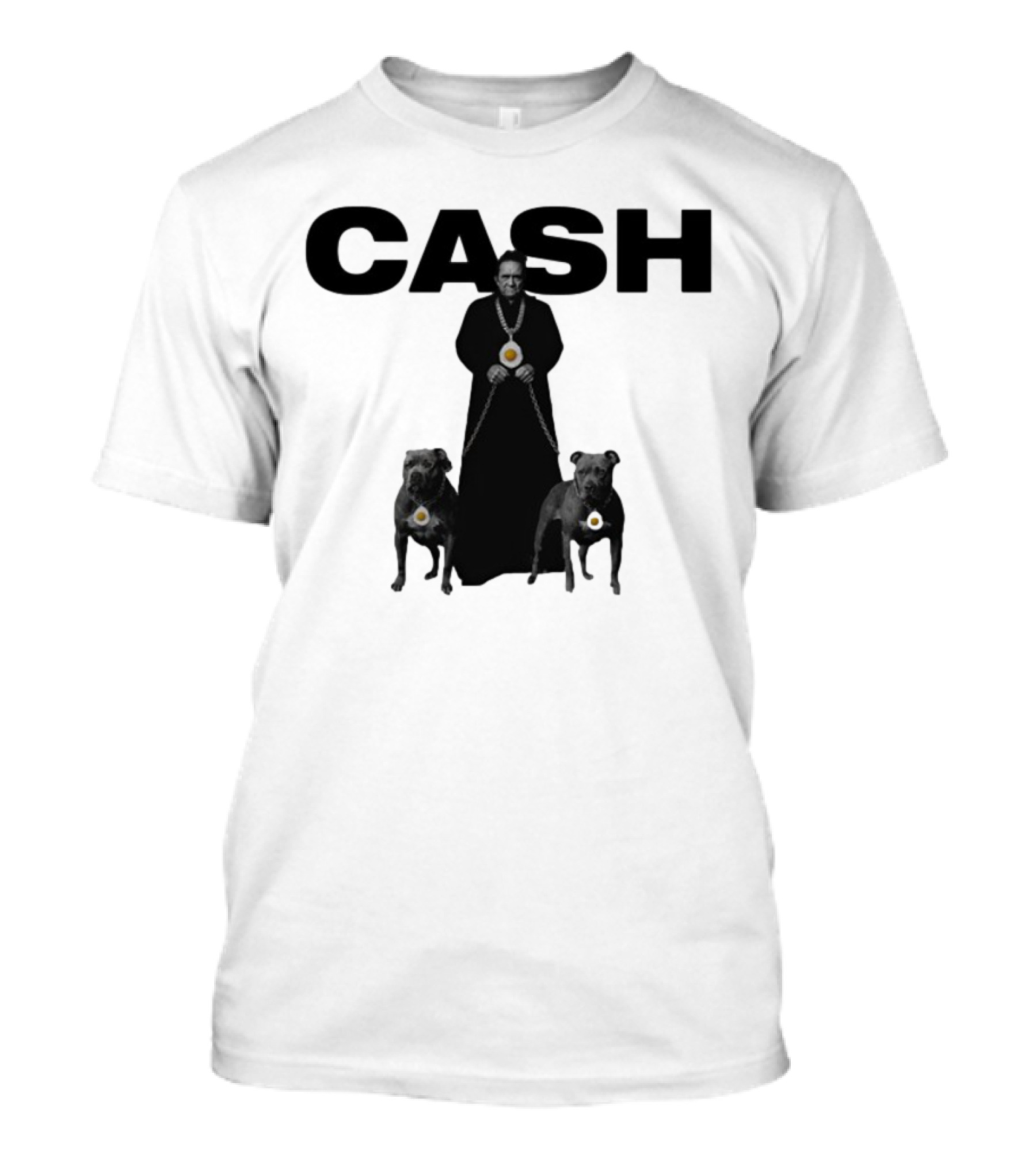 Johnny Cash Eggs And Chains With Pit Bulls T-Shirt