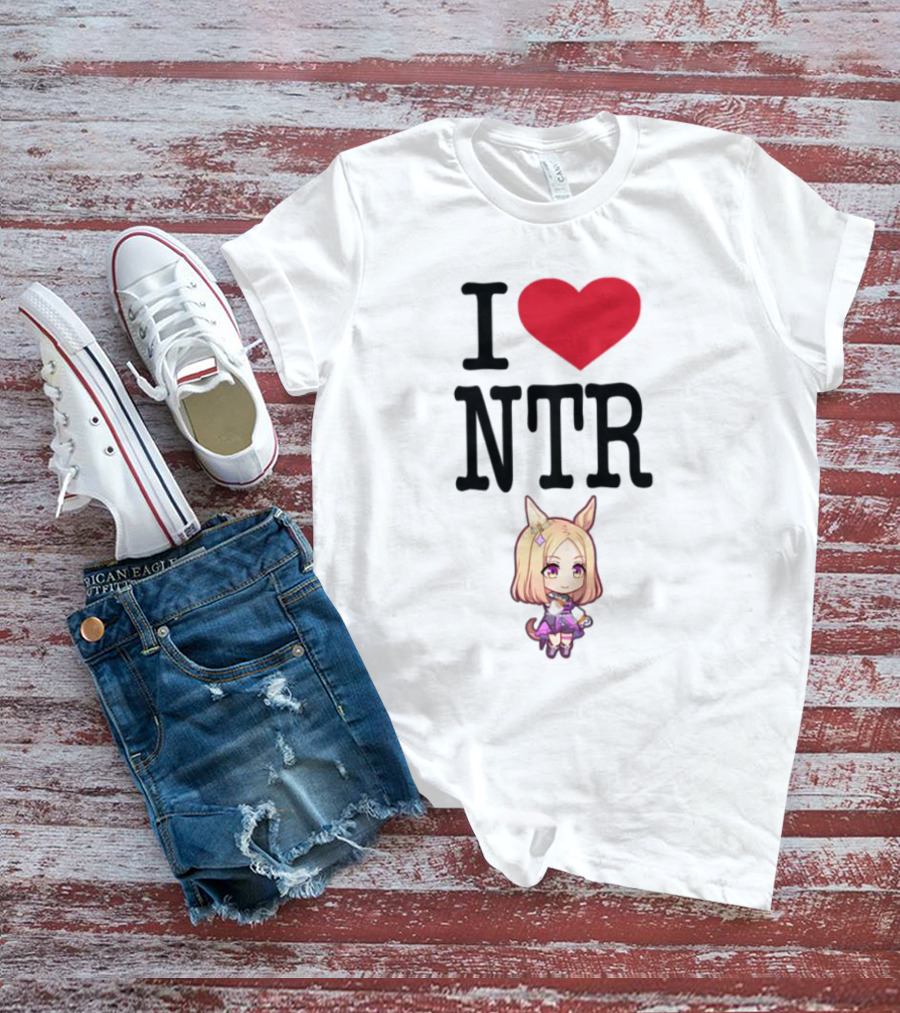 I Love NTR Uma Musume Cute Anime Girl Character T-Shirt
