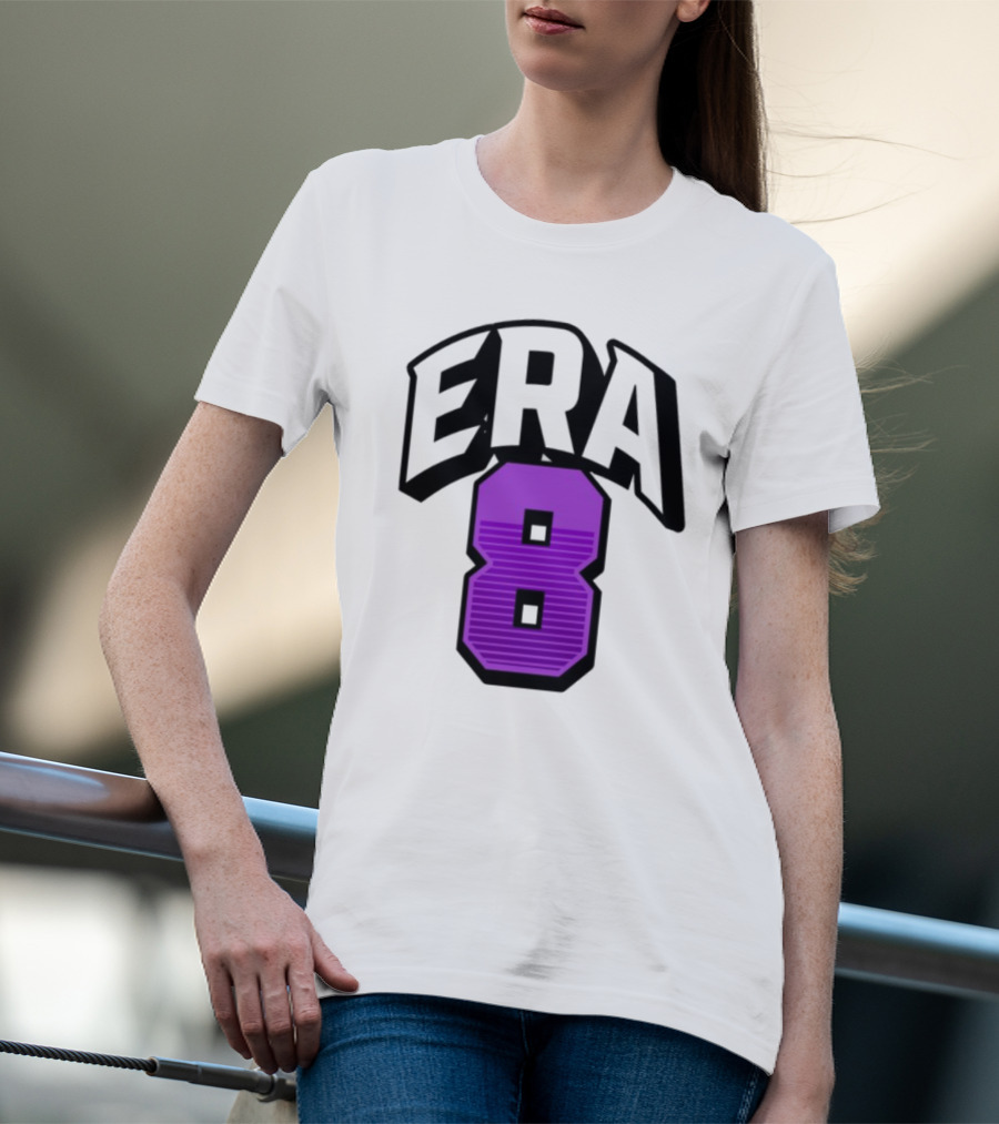 ERA8 Lamar Jackson Purple Number 8 Sports Style T-Shirt