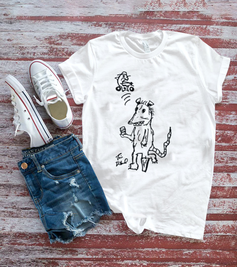 Possum Peg Leg Pirate Drawing T-Shirt
