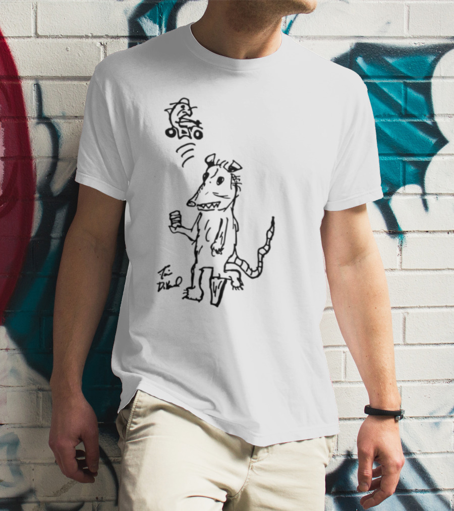 Possum Peg Leg Pirate Drawing T-Shirt