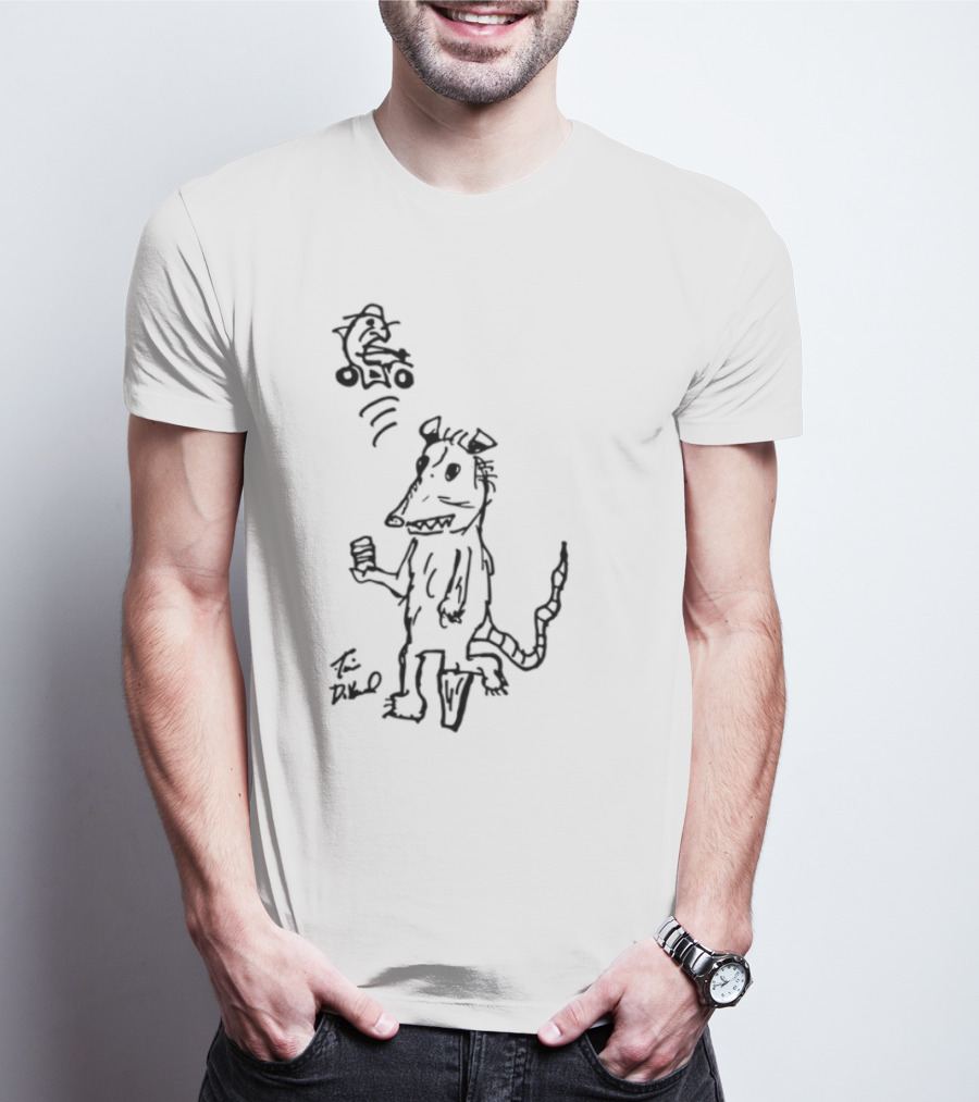 Possum Peg Leg Pirate Drawing T-Shirt