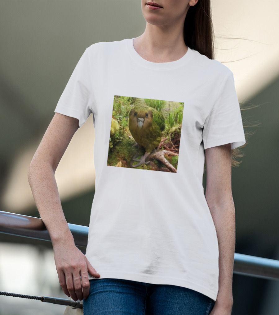 Shearling Kakapo Bird In Forest Habitat T-Shirt