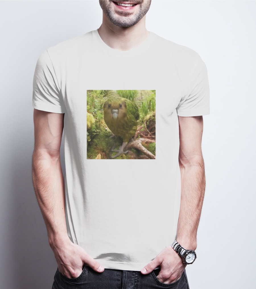 Shearling Kakapo Bird In Forest Habitat T-Shirt