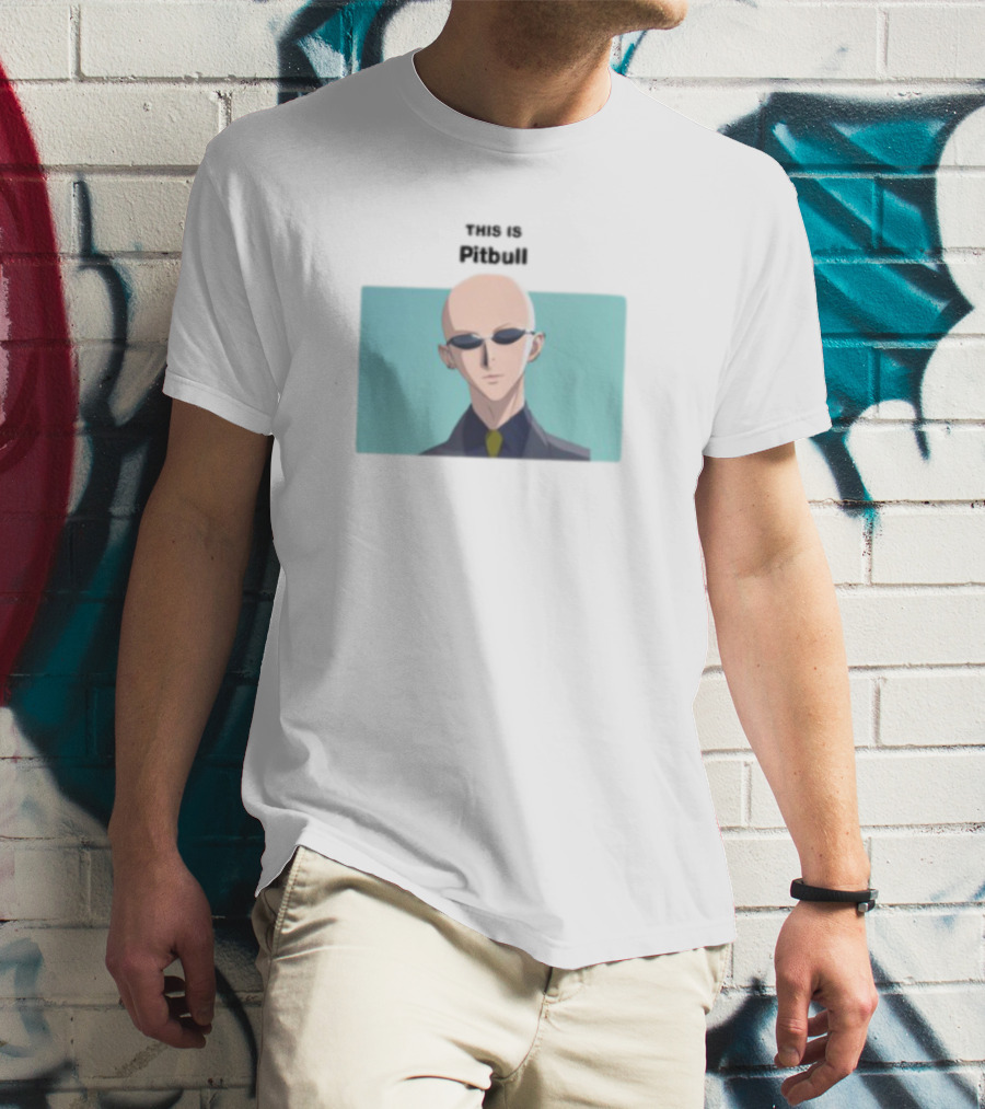 This Is Pitbull Yasu Anime Meme Bald Sunglasses T-Shirt