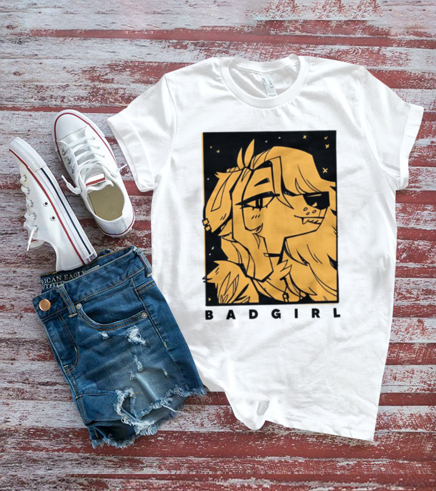 Doubledog Bad Girl Retro Cartoon Style T-Shirt