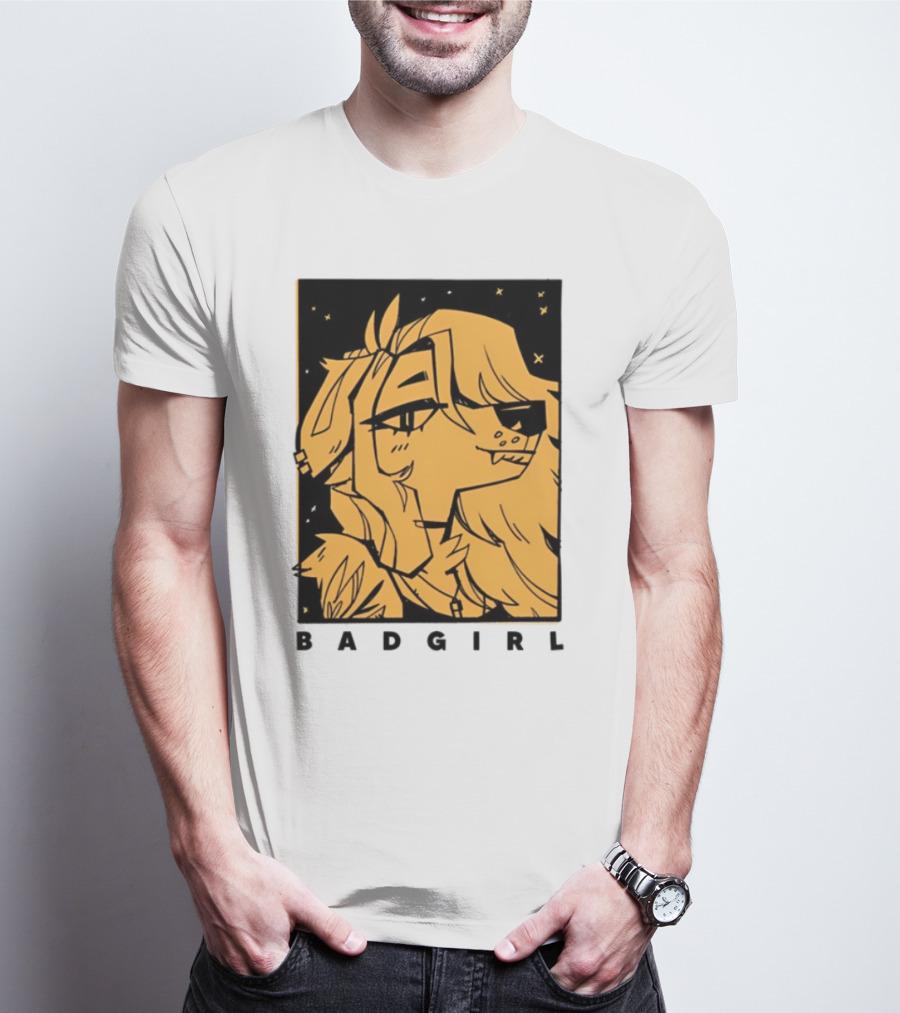 Doubledog Bad Girl Retro Cartoon Style T-Shirt