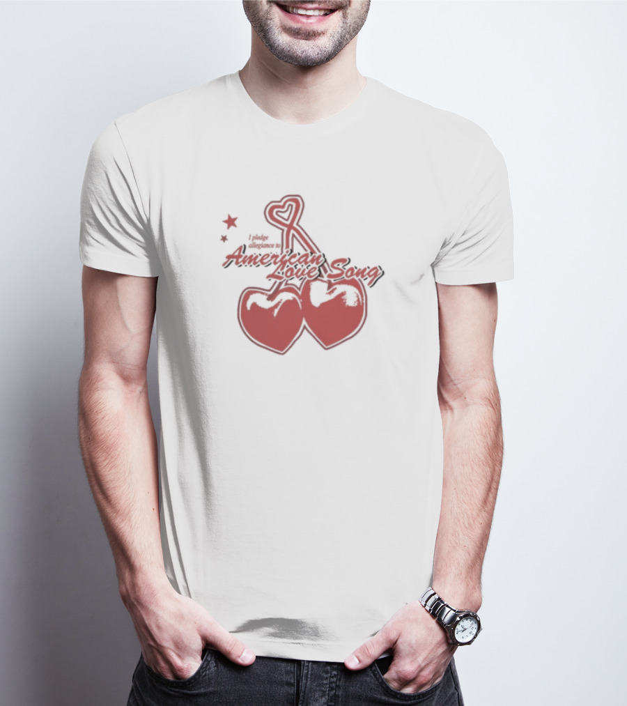 Momoboyd I Pledge Allegiance To Love Song Chrome Hearts Double Heart Stars T-Shirt