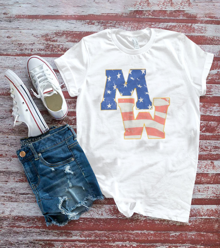 Mw Stars And Stripes American Flag Theme T-Shirt