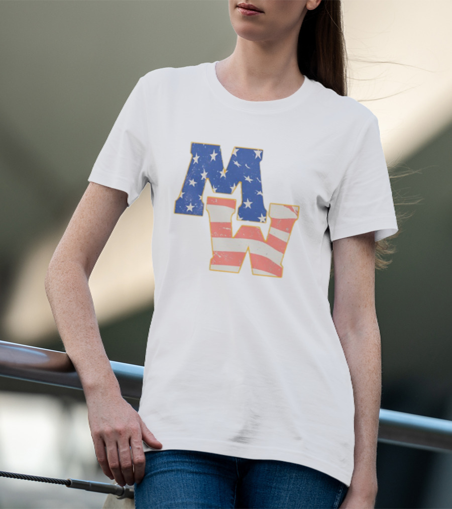 Mw Stars And Stripes American Flag Theme T-Shirt