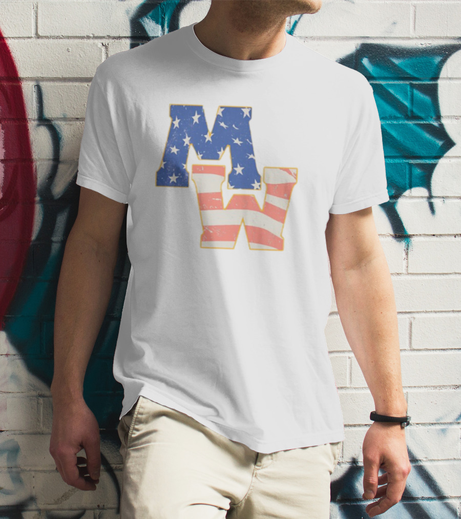 Mw Stars And Stripes American Flag Theme T-Shirt