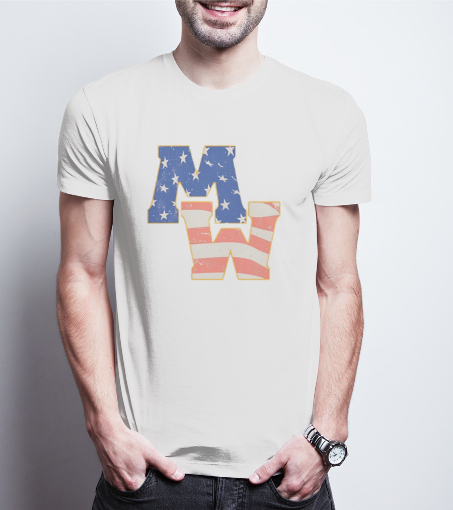 Mw Stars And Stripes American Flag Theme T-Shirt