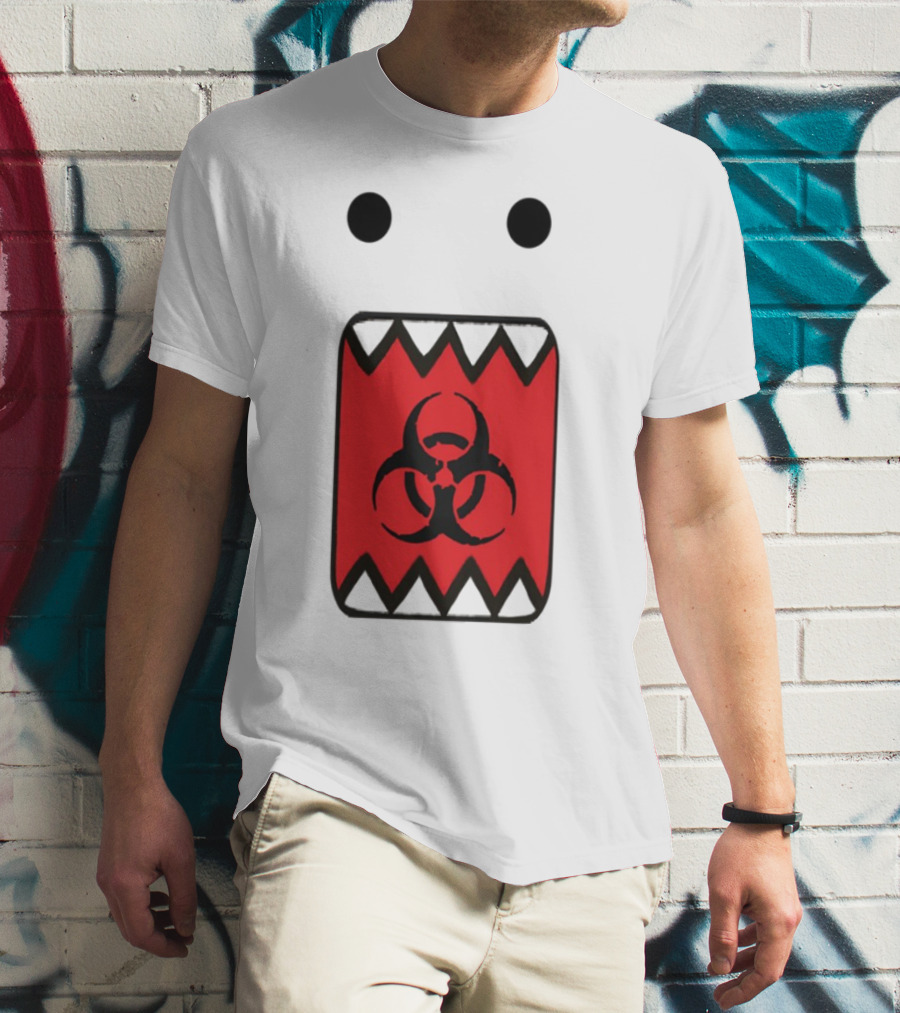 Romanceplanet Domo Kun Biohazard Symbol Design T-Shirt