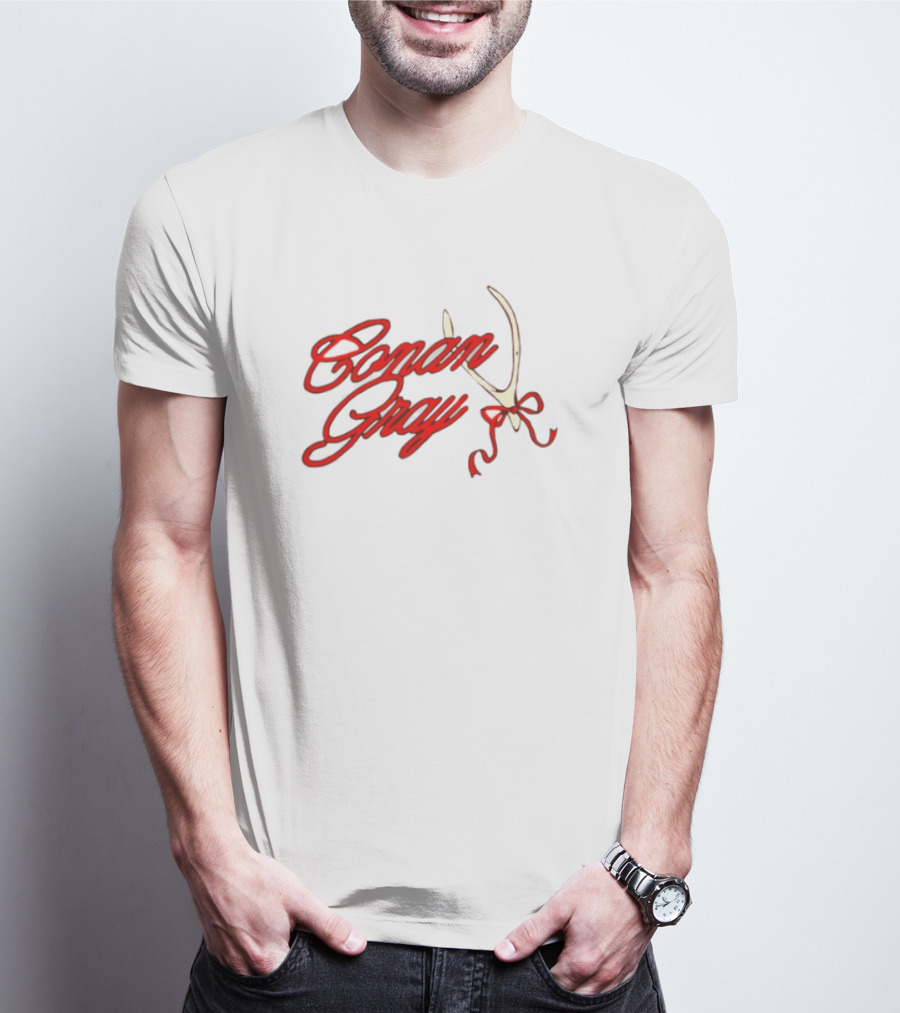 Conan Gray Red Script Wishbone Ribbon T-Shirt