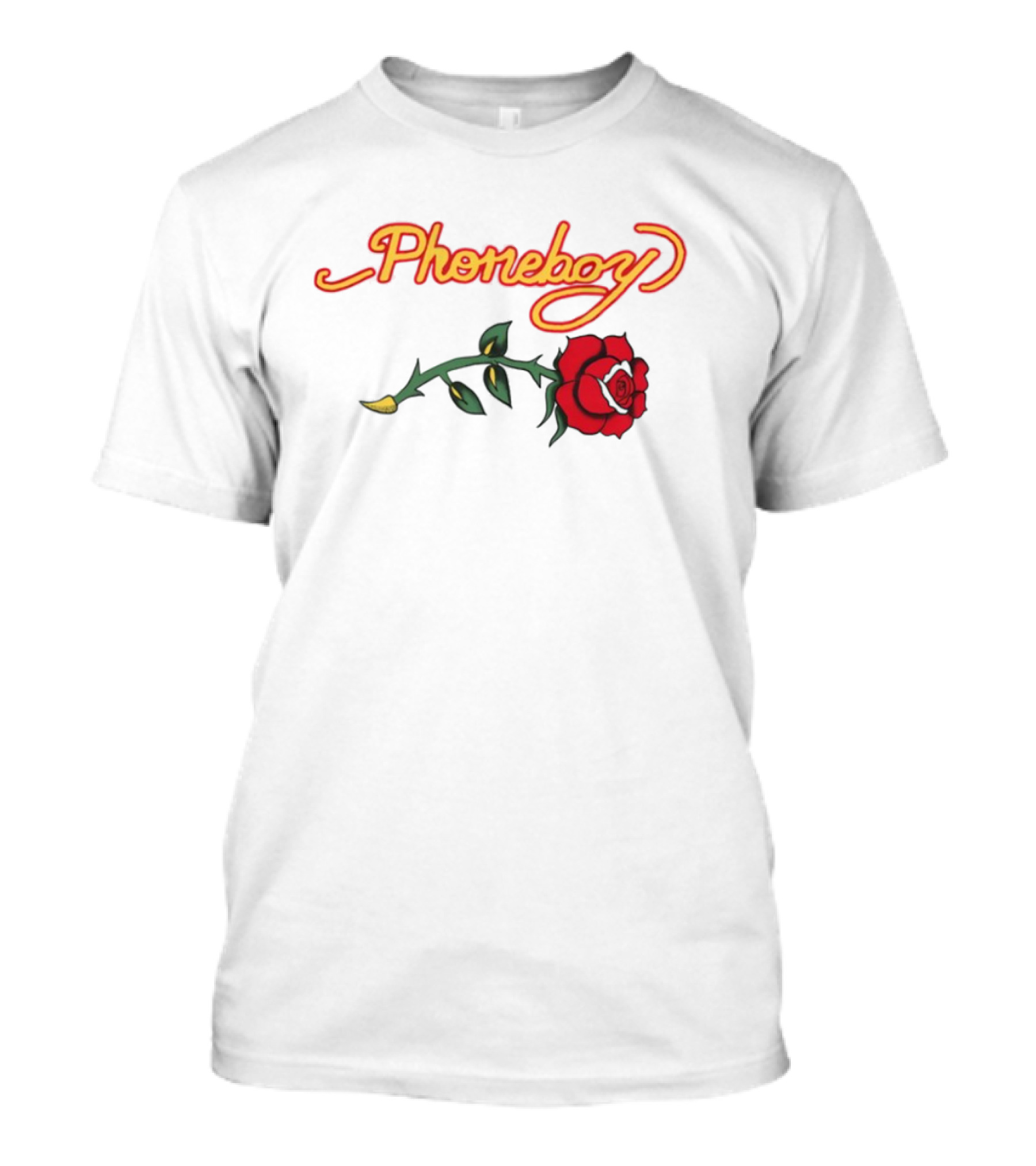 Phoneboy Red Rose Flower Graphic T-Shirt