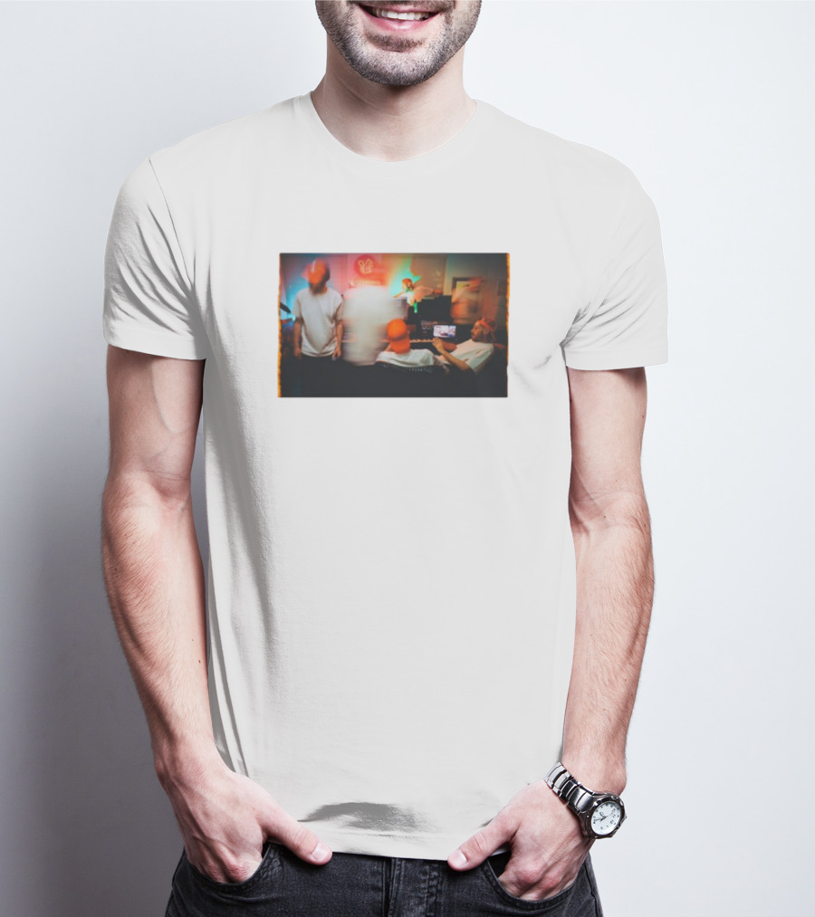 "Evidence Unlearning Studio Orange Hat Musicians In Creative Space" T-Shirt