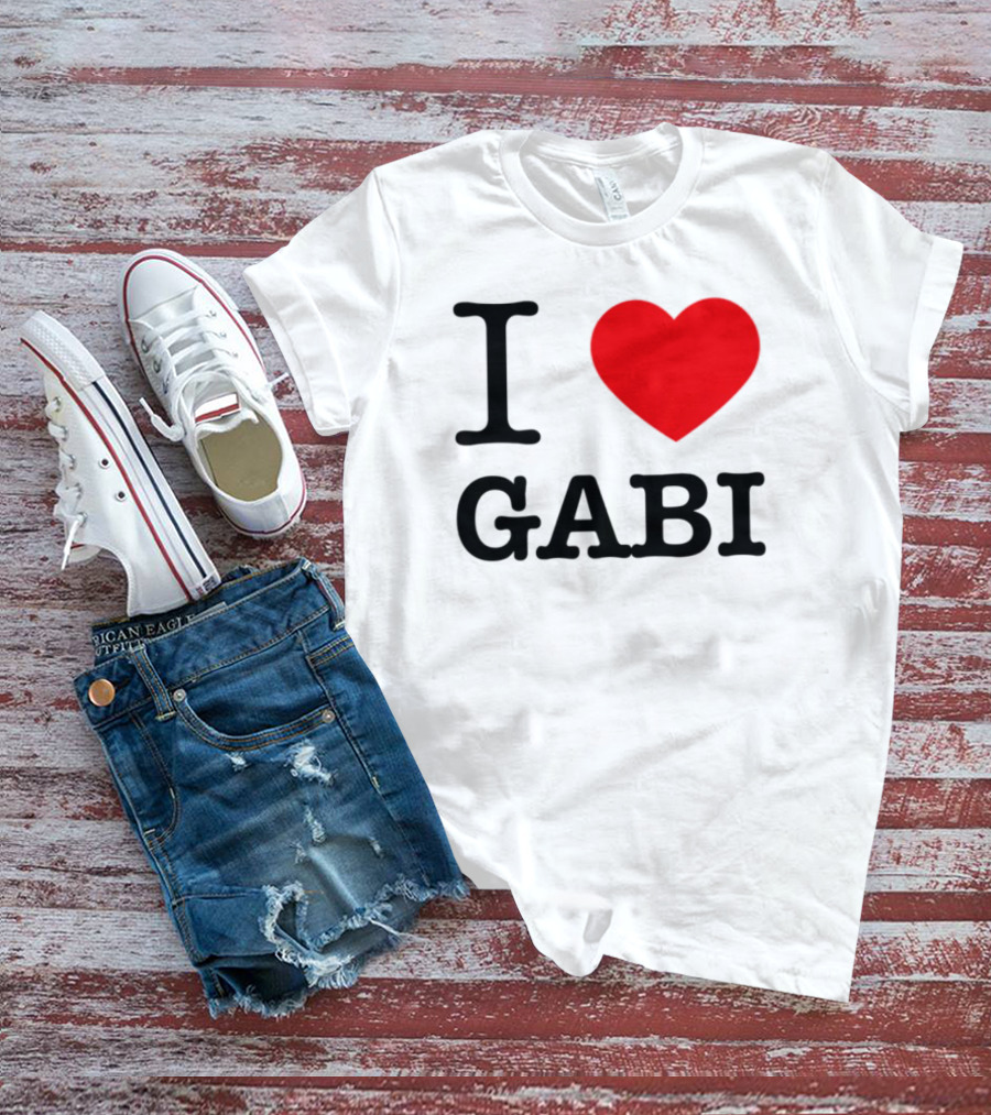 I Heart Gabi Bold Love Red Heart Icon T-Shirt