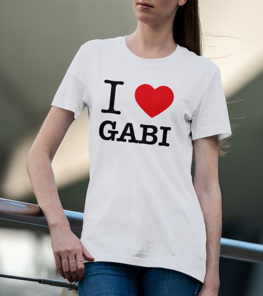 I Heart Gabi Bold Love Red Heart Icon T-Shirt